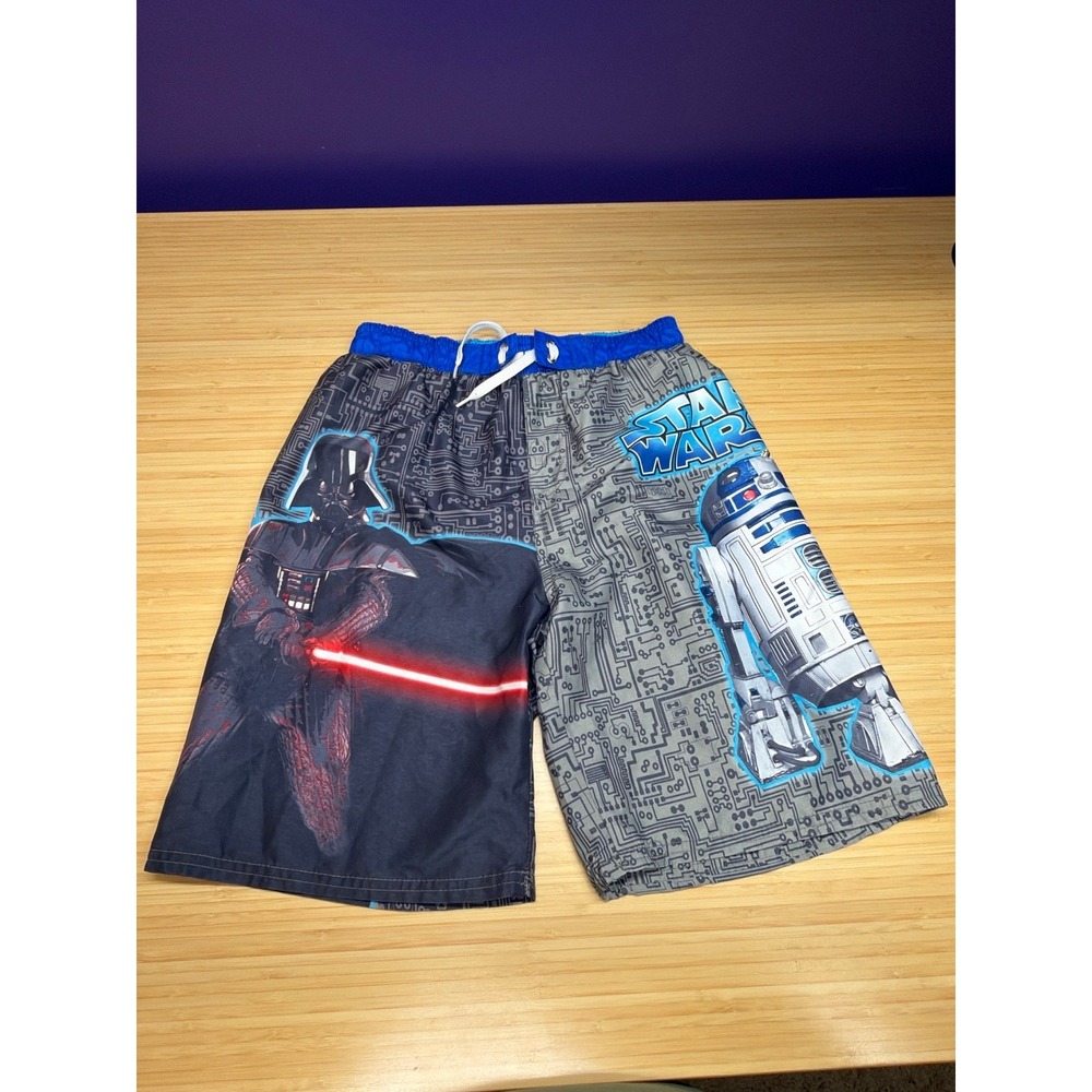 Star Wars Boys Swim Trunks Darth Vader‎ R2-D2 C-3PO Stormtrooper Size L
